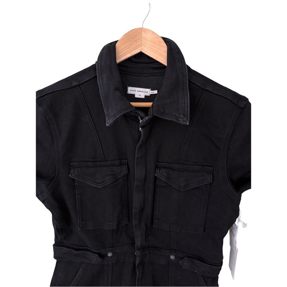 Good American Black Fit For Success Denim Jumpsuit NWT Size XL - Picture 7 of 13